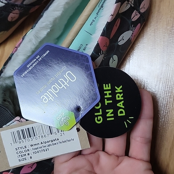 TOMS Alpargata Tree Lights women size 8 glow in the dark - Picture 8 of 9